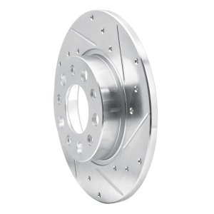 Alfa Romeo Tonale Brake Rotor (1) - Rear Right - R1 Concepts - Drilled & Slotted - Silver - `15-`25